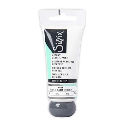 Imagen de Sizzix 664559 Pintura acrílica mate cremosa (60 ml), color blanco