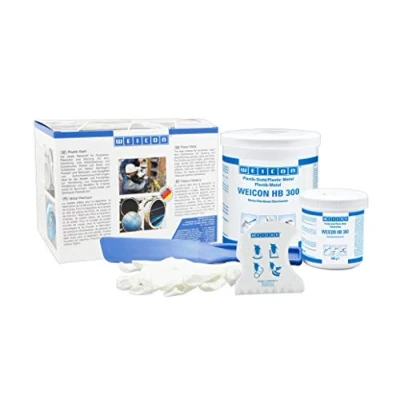 Imagen de WEICON HB 300 Sistema de Resina Epoxi Plástico Metálico 1 kg Con carga acero Resistente a altas temperaturas