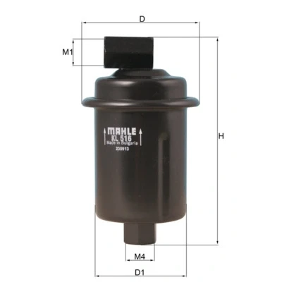 Imagen de MAHLE ORIGINAL KL 516 Filtro Combustible de tubería HYUNDAI: Atos