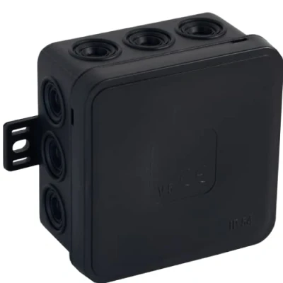Imagen de ORNO JB 13803 Caja Estanca de Conexiones IP54 12 Entradas Cable 85x85x41mm 1 ud. (Negro)