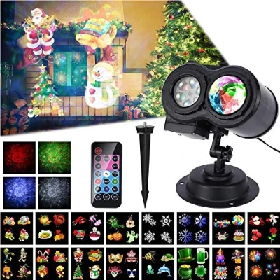 Imagen de Luces del Proyector de la Navidad,Impermeable Exterior Decoración Luz con Control Remoto y 16 Diapositivas 4 Océano Patrón para Fiesta Navidad Cumpleaños Festivos Exteriores