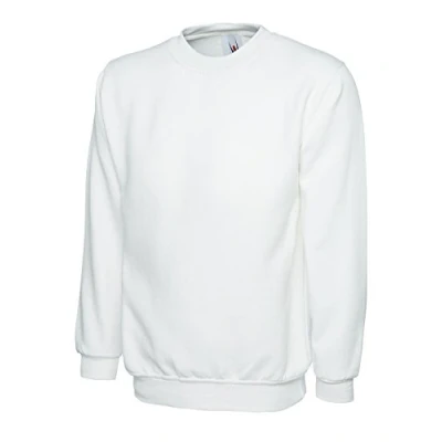 Imagen de Uneek, Sudadera clásica lisa de cuello redondo, 300 g, Blanco, M
