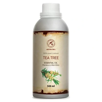 Imagen de Aceite Esencial de Árbol Té 500ml Melaleuca Alternifolia Australiano Aromaterapia 100% Puro para Cuidado Piel y Cabello Difusor Sauna