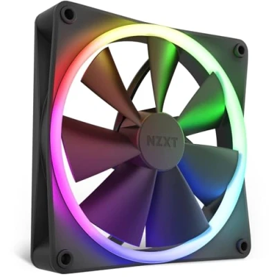 Imagen de Nzxt F140 RGB Fans RF R14SF B1 Personalización de iluminación Avanzada Único (se REQUIEREN Ventilador y Controlador RGB, NO INCLUIDOS) 140 mm Negro