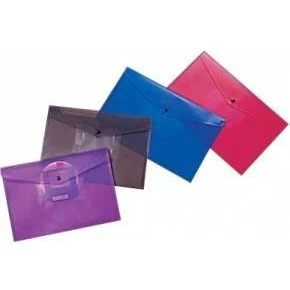 Imagen de Liderpapel Carpeta Dossier Broche 34350 Polipropileno Din A5 Roja Transparente