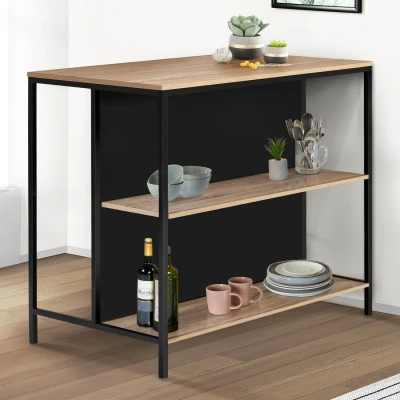 Imagen de IDMarket Mesa de bar isla Detroit Design Industrial