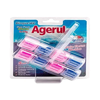 Imagen de Bloque WC Duo 5 en 1 Agerul 2x50gr (Brisa Marina)