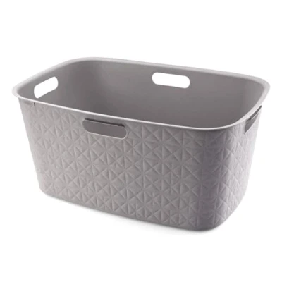Imagen de CURVER Softex 45L Baúl para ropa (diseño elegante, ligero y práctico, 70% reciclado, 59 x 39 27 cm), color gris