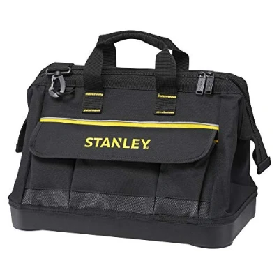 Imagen de STANLEY Bolsa Grande para Herramientas con Cremallera, 45cm x 27.5cm 23.5 cm, Base Reforzada, Asa Ajustable, Tejido muy resistente 600x600 denier 1 96 183