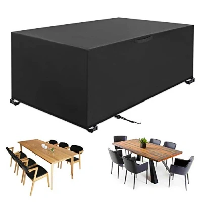 Imagen de YISSVIC funda para salón de jardín 420D Oxford 242 x 162 100 cm protección jardín, mesa, lona impermeable, resistente al viento