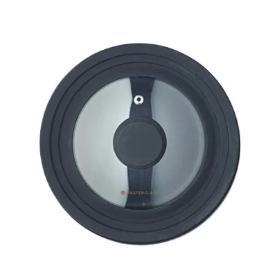 Imagen de KitchenCraft MasterClass Smart Space Tapa Universal de Silicona para Sartenes, Apta Cazuelas y Cacerolas hasta 16, 18 20 cm Negro