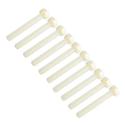 Imagen de 10pcs M6 45 mm Nylon Hex Head Cap Hexagonal Screw White