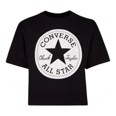 Imagen de Converse Signature Chuck Patch BOXY TEE Camiseta estampada para niños, Talla: 122/128, Black