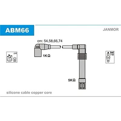 Imagen de JANMOR ABM66 Juego de Cables Encendido