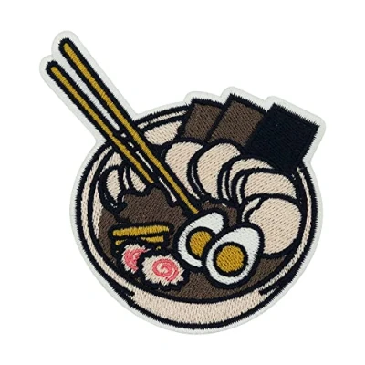 Imagen de Finally Home parche termoadhesivo con diseño de cuenco comida para planchar Parches asiáticos japoneses, alimentos, sushi, tofu