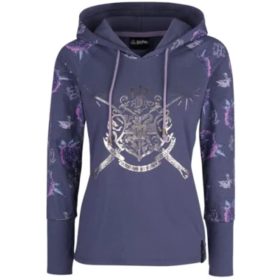 Imagen de Harry Potter Escudo de Hogwarts Mujer Sudadera con Capucha Lila 3XL