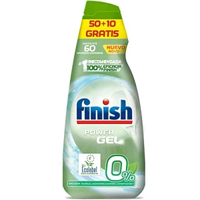 Imagen de Finish Power Gel 0% Detergente Lavavajillas Ecológico 900ml