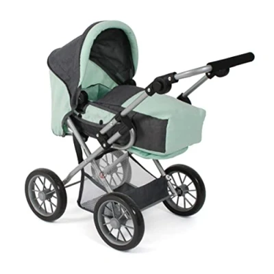 Imagen de Bayer Chic 2000 Cochecito para muñecas Leni, 2 en 1 con Bolsa de Transporte extraíble, Color Gris Oscuro, Menta, 560 67