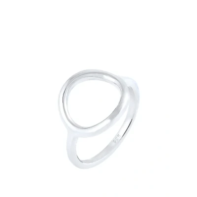 Imagen de Elli Basic Circle GEO Anillo silvercoloured, Mujer, Talla: 54, Silver coloured