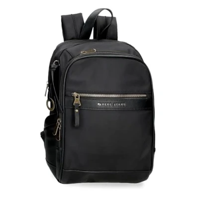 Imagen de Pepe Jeans Morgan Mochila para Portátil 13,3&quot; Negro 25x37x10 cms Poliéster y PU 9,25L by Joumma Bags