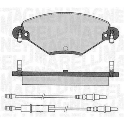 Imagen de MAGNETI MARELLI 363916060181 Juego de pastillas freno con contacto aviso desgaste incorporado CITROËN: C5 I Hatchback, II Hatchback