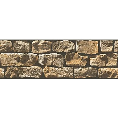 Imagen de A.S. Création cenefa autoadhesivo Stick Ups beige amarillo negro 5,00 m x 0,17 905819