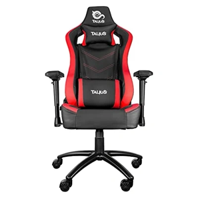 Imagen de Talius Vulture Silla Gaming Profesional, Butterfly, Ergonómica, Reposabrazos 4D, Base Metal, Altura Ajustable Alto Respaldo Reclinable, Ruedas Nylon (roja)