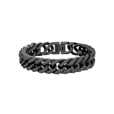 Imagen de PROSTEEL Hip Hop Pulsera con Cadenas Gordas 12mm Ancho 21cm Largo Brazalete Masculino Moto Rock Acero Negro