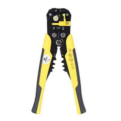 Imagen de TOPWAY Pelacables Automático, 3 en 1 Multifuncional 10 24 AWG (0,2 6,0mm²) 8&quot; Autoajustable Electricista Terminales de Alambre Alicates Corte Herramienta para Engarzar 416503