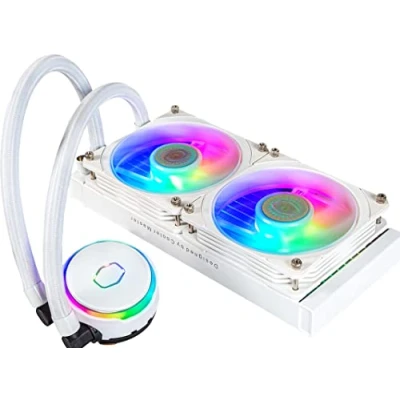 Imagen de Cooler Master MasterLiquid PL240 Flux White Edition Refrigeración Líquida AIO para CPU, 2 Ventiladores 120mm, Radiador 240mm, Controlador RGB Direccionable Gen2 Admite AMD e Intel, Garantía 5 Años
