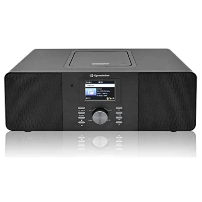 Imagen de Roadstar IR 540D+BT/BK Microcadena Radio Internet Wi Fi y Digital Dab+/ FM, Reproductor CD MP3, Bluetooth, USB para Carga Rápida, AUX IN, Mando a Distancia, Conexión Auriculares, Negro
