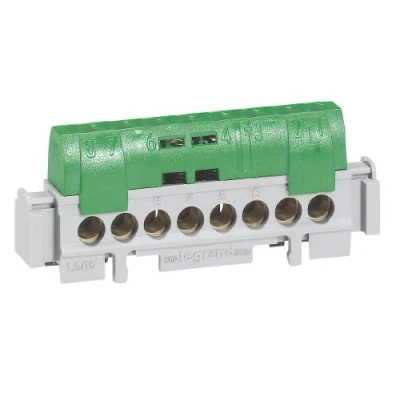 Imagen de Legrand reparticion standard Bornas repartidoras ip 2 tierra 8 salidas verde Tornillo