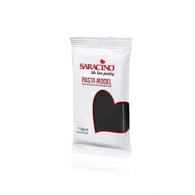 Imagen de Saracino Pasta fondant Model Negra Para modelar De 1 kg Sin gluten Made in Italy