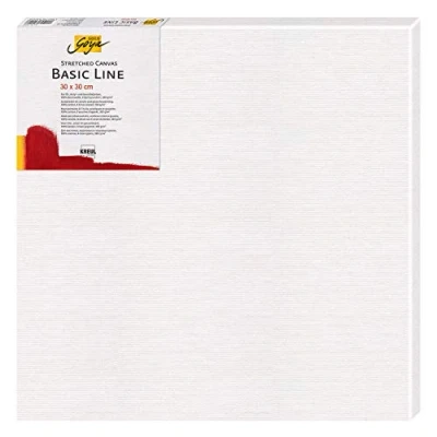 Imagen de KREUL 63030 Solo Goya Extensible Línea Básica, Bastidor Aprox. 30 x cm, con Lienzo de algodón imprimado 4 Veces, Ideal para óleo, acrílico y Gouache, Lona, White