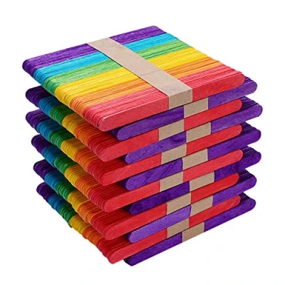 Imagen de GoMaihe 600 Piezas Palos, Palos de Madera Palitos Natural, Adecuado para Paletas Caseras, Depilación con Cera, DIYartesanías, Diseños Creativos,