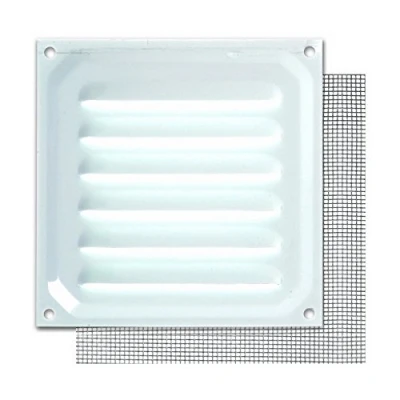 Imagen de Brinox B73000D Rejilla con mosquitera (10 x 10 cm) color lacado blanco