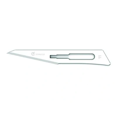Imagen de GIMA Cuchilla desechable estéril, de acero inoxidable, n. 10, paquete 100, 27020