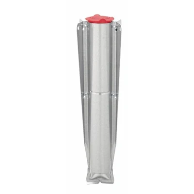 Imagen de Brabantia Soporte para Jardin De Metal Práctica Tapa Cierre Sólido Acero Resistente a la Corrosión No Necesita Hormigón Rotary Topspinner y Lift O Matic Galvanized diámetro 45mm