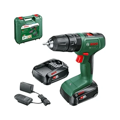 Imagen de Bosch Home and Garden taladro percutor a batería EasyImpact 18V 40 (2 baterías de 2,0 Ah, sistema 18 V, en maletín transporte)