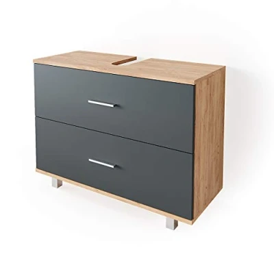 Imagen de Vicco Mueble bajo Lavabo Ilias, Roble Dorado/Antracita, 80 x 60.8 cm