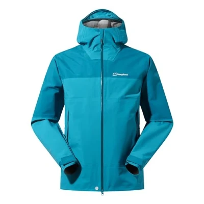Imagen de Berghaus Highland Storm 3L Waterproof Chaqueta para Hombre, Jungle Jewel/Deep Ocean, L