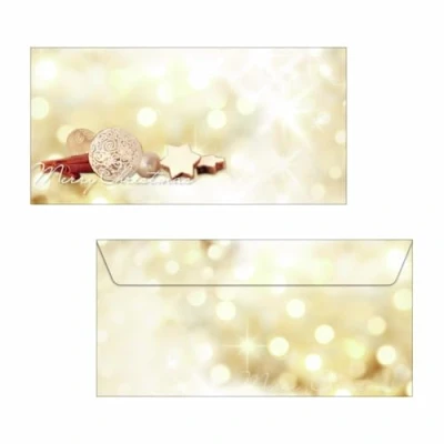 Imagen de SIGEL DU221 Sobres navideños, Pan de jengibre, DL (110x220 mm), 90 g, 25 unds.