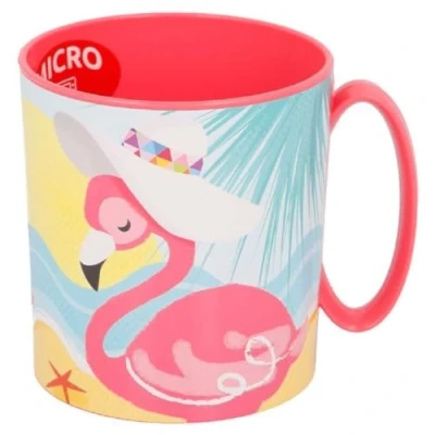 Imagen de ALMACENESADAN, 5221, Taza apta para microondas, capacidad 350ml, producto reutilizable; flamencos