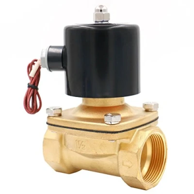 Imagen de Heschen válvula solenoide eléctrica de latón, 2W 400 40, PT 1 1/2&#039;&#039;, DC24V, aire agua acción directa, reemplazo normalmente cerrada