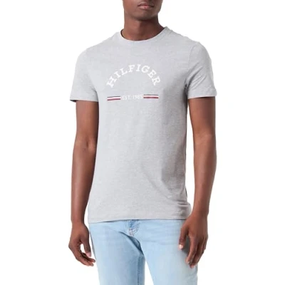 Imagen de Tommy Hilfiger ARCH TEE Camiseta estampada, Hombre, Talla: XS, Light grey heather