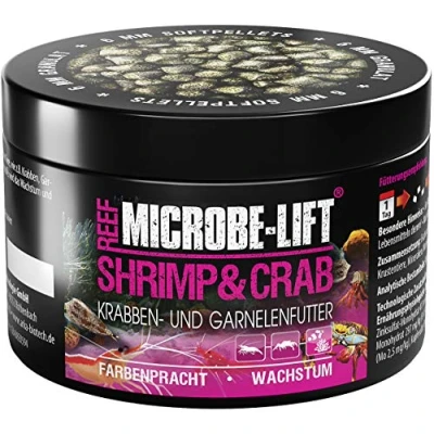 Imagen de ARKA Biotechnologie GmbH Microbe Lift alimento granulado para gambas y cangrejos, cangrejos Cualquier Acuario de Agua Salada, 150 ml / 50 g