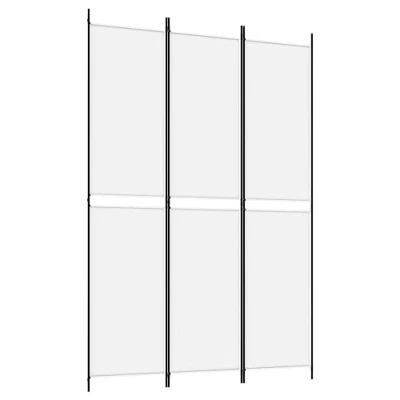 Imagen de vidaXL Biombo Divisor de 3 Paneles Separador Decoración Habitación Dormitorio Oficina Pantalla Privacidad Pared Plegable Tela Blanco