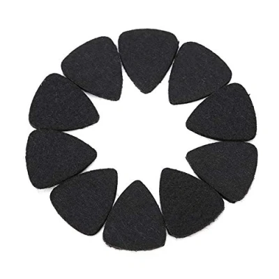 Imagen de Vbest life Púas de Fieltro Musical Ukelele Plectrum Guitarra Lana 3 mm Plectrums Blanco Negro Gris Accesorio Instrumento(Negro)