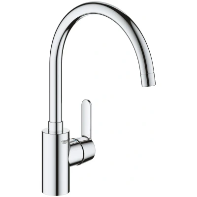 Imagen de GROHE Get QuickFix, Grifo de cocina (caño alto forma en C, menor consumo agua, sistema instalación rápida), cromo, 31494001