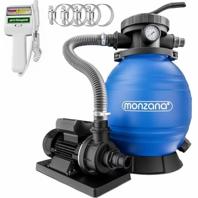 Imagen de Deuba Depuradora Sistema de Filtro Arena 10.200 l/h Válvula 7 Vías + Medidor Calidad Agua Piscina
